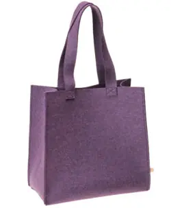 Disana shopper bag i 100% økologisk resirkulert merinoull Plum