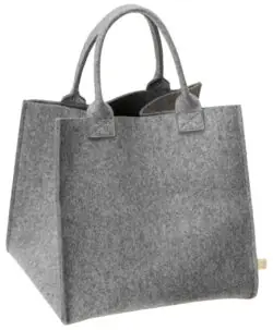 Disana basket bag i 100% økologisk resirkulert merinoull Grey