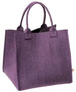 Disana basket bag i 100% økologisk resirkulert merinoull Plum