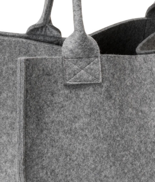 Disana basket bag i 100% økologisk resirkulert merinoull Grey - Image 2