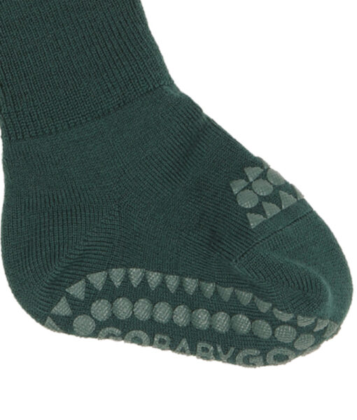 GoBabyGo antiskli sokker i merinoull Forrest Green - Image 2
