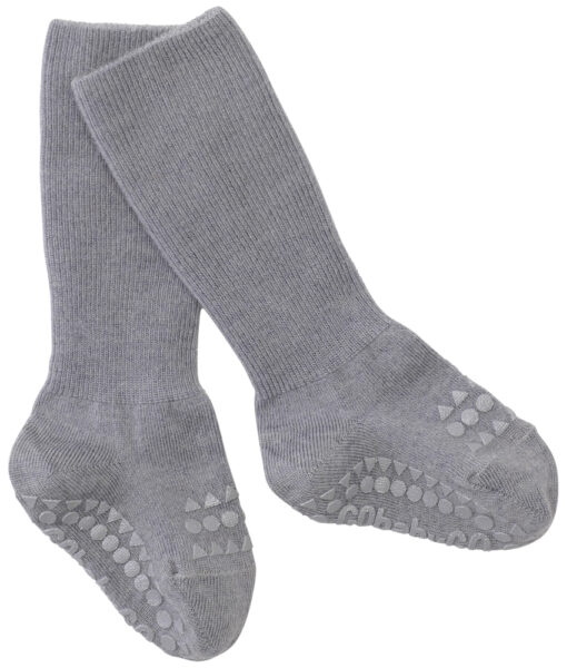 GoBabyGo antiskli sokker i merinoull Grey Melange