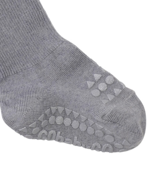 GoBabyGo antiskli sokker i merinoull Grey Melange - Image 2