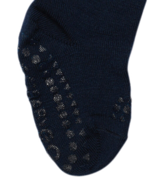 GoBabyGo krabbestrømpebukse i ull med antiskli knotter Midnight Blue - Image 2