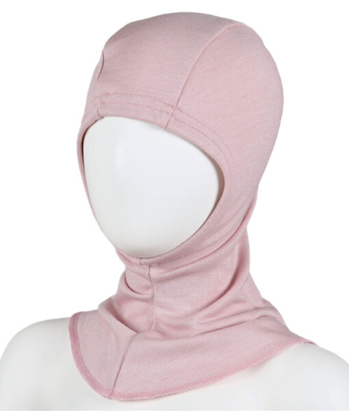 KIVAT balaclava i ull/silke lyserosa