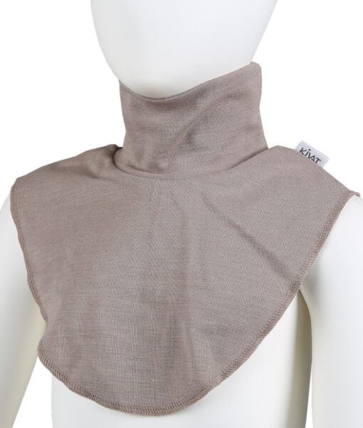 KIVAT hals i myk ull/silke lys beige