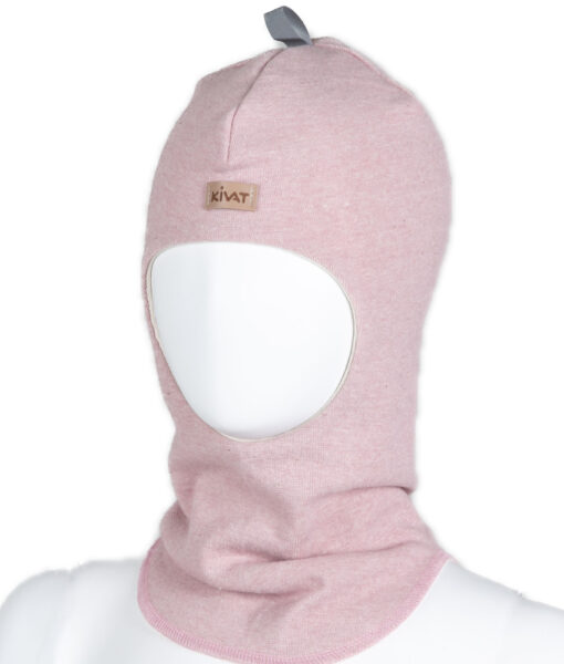 KIVAT foret balaclava ull/bomull med vindstopper og refleks lyserosa