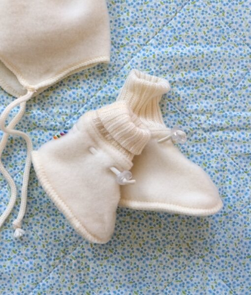 Joha basic ullfleece babytøfler natur