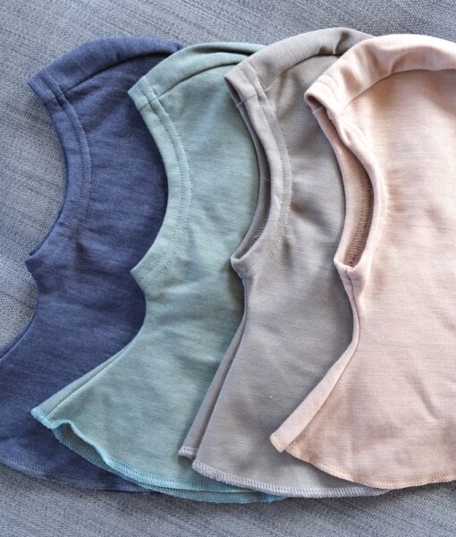 KIVAT balaclava i ull/silke beige - Image 2