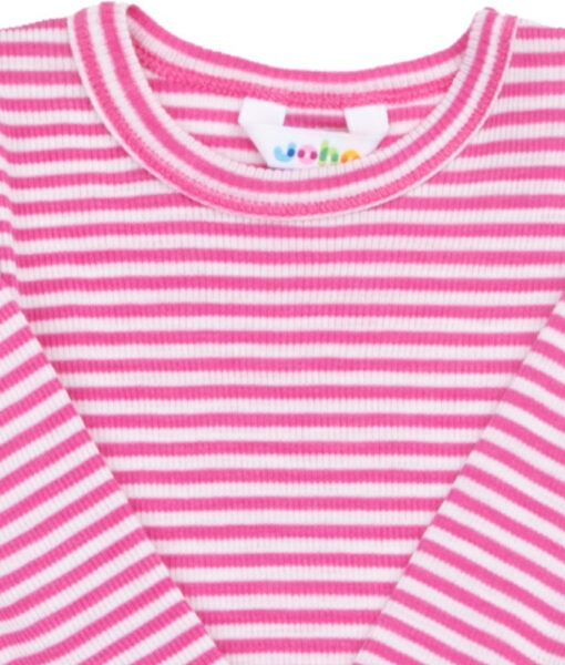 Joha genser i ull/silke striper Pink - Image 2