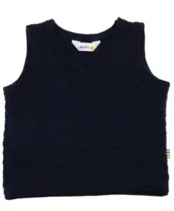 Joha vest i perlestrikk Navy