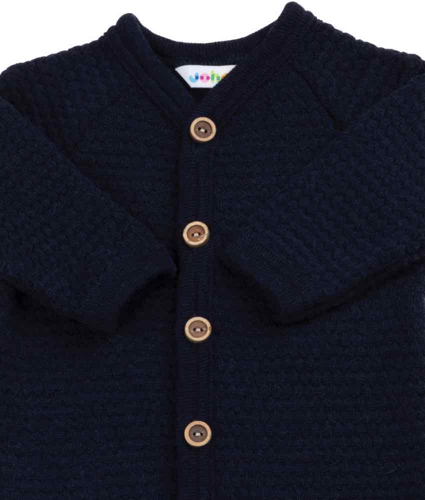 Joha heldrakt med treknapper i perlestrikk Navy - Image 2