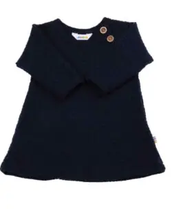 Joha kjole med treknapper i perlestrikk Navy