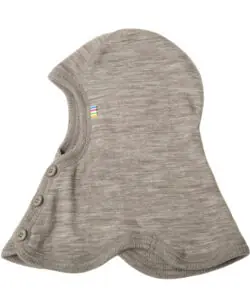 Joha basic balaclava dobbelt lag ull sesame melange