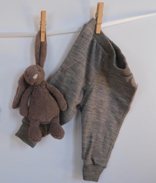 Joha basic bukse med ullfleece på innsiden sesame melange - Image 2