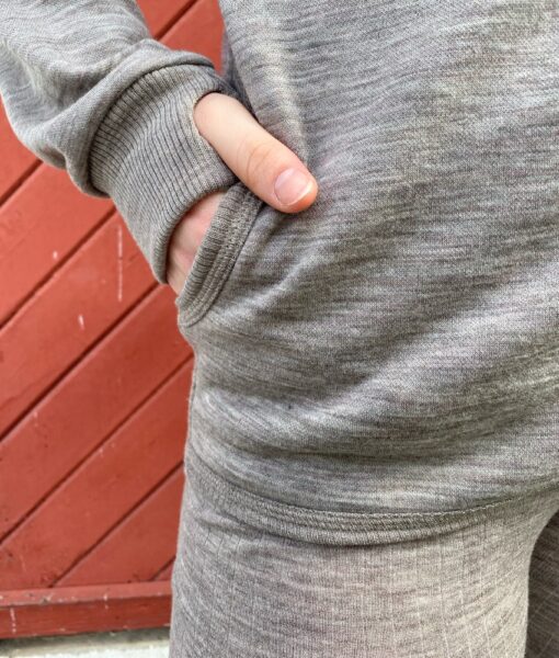 Joha basic jakke med ullfleece på innsiden sesame melange - Image 2