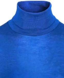 Alternative view of Vera & William Dame Kate pologenser merinoull og silke cobalt blue