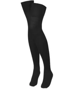 Alternative view of Vera & William Dame lårstrømper i kashmir og silke black