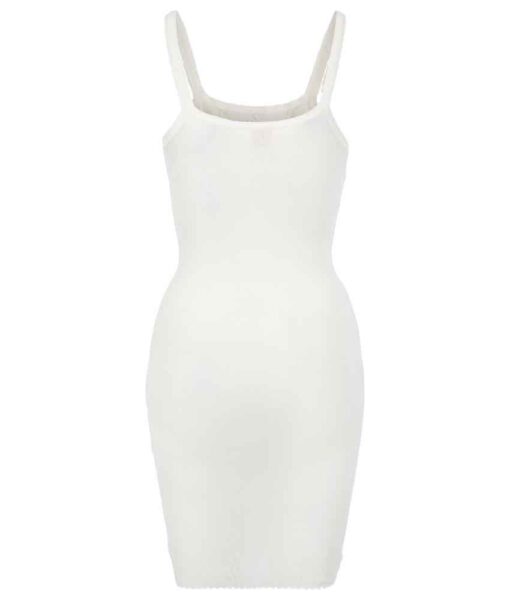 Vera & William Dame Vintage Pointelle underkjole i merinoull og silke champagne - Image 8