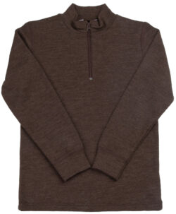 Joha ullgenser hals med glidelås Dark Brown