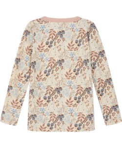 Hust&Claire genser ull/bambusviskose blomster og blader Cloud Blue - Image 3