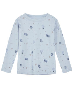 Hust&Claire genser ull/bambusviskose fly og luftballonger Cloud Blue