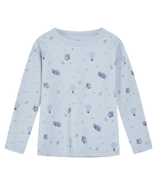 Hust&Claire genser ull/bambusviskose fly og luftballonger Cloud Blue