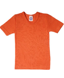 Cosilana t-skjorte økologisk ull/silke orange