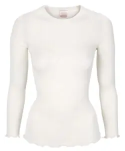 Vera & William Brigitte plissé genser merinoull og silke champagne