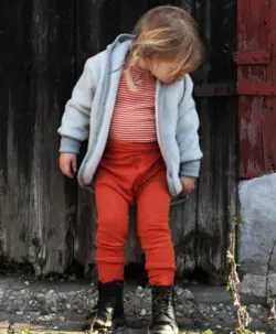 Alternative view of Cosilana genser økologisk ull/silke striper natur og orange