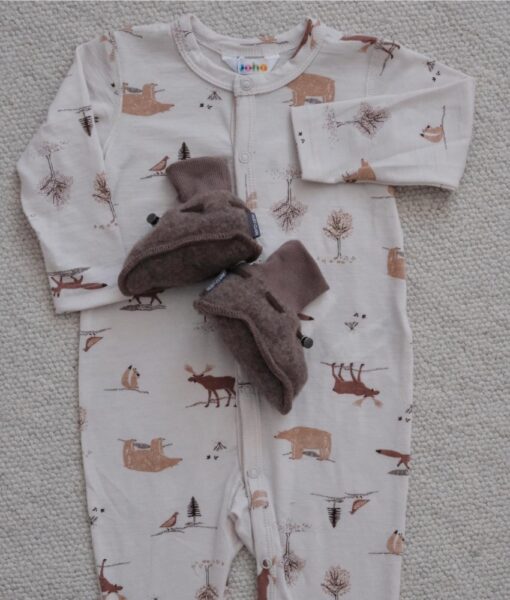 Joha heldrakt ull skogsdyr Light Beige - Image 2