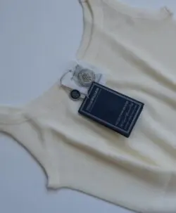 Vera & William Dame Kate singlet merinoull og silke champagne