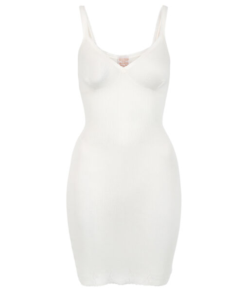 Vera & William Dame Vintage Pointelle underkjole i merinoull og silke champagne - Image 7