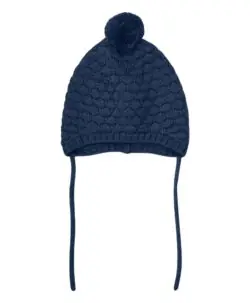 Søt HUTTEliHUT lue i strikkekvalitet. Luen har en rund hodeform, noe som gir den et fint klassisk utseende med søte detaljer og en dusk på toppen. HUTTEliHUT luen har knyting rundt haken, noe som sikrer en god passform. Luen er strikket i luksuriøs og komfortabel 100% merinoull. Sertifisert i henhold til OEKO-TEX® STANDARD 100.