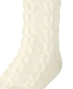 Falke Preppy Cable Kids ullsokker varmer og sitter godt på foten. Nydelig kabelstrikkmønster med striper i den ribbestrikkede kanten øverst på sokken. Laget av 66% ren ny ull og 34% polyamid. 