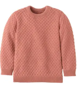 Disana Aran genser økologisk merinoull Soft Pink