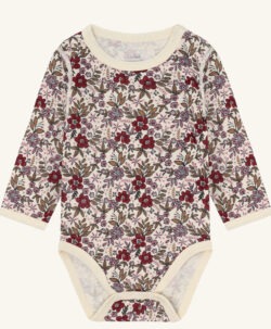 Hust&Claire body ull/bambusviskose blomster Off White
