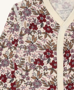 Alternative view of Hust&Claire heldrakt ull/bambusviskose blomster Off White