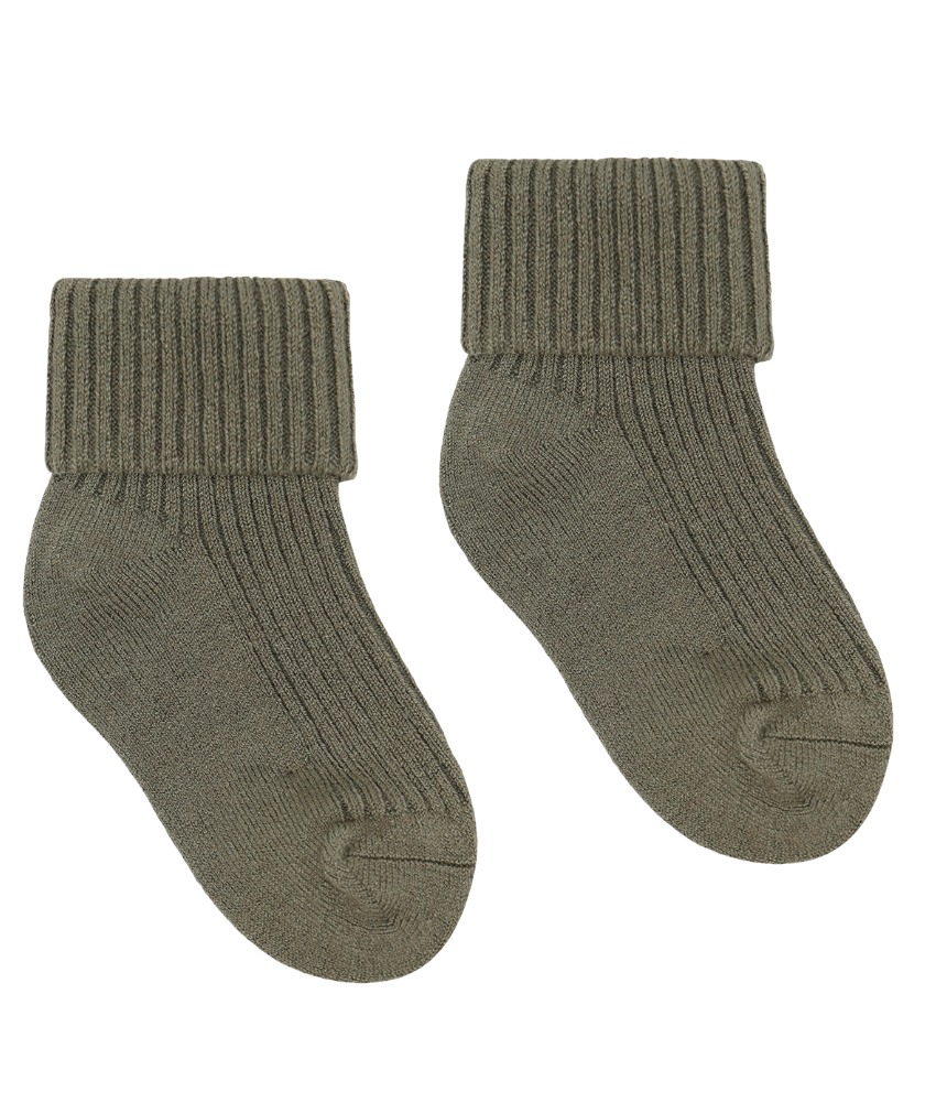 Hust&Claire 2-pack ribb sokker i ull/bambusviskose Turtle