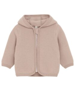 HUTTEliHUT basic ullfleece jakke med små ører Mahogany Rose