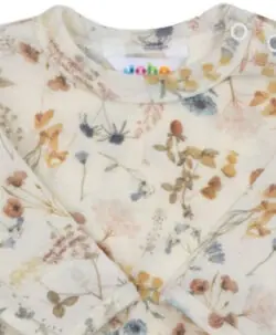 Body fra Joha i en myk og luftig ullkvalitet laget av 100% merinoull. Søte puffermer. Kan maskinvaskes på ullprogram 40°C. Produsert i Europa. Sertifisert med OEKO-TEX® Standard 100 og Woolmark Pure New Wool.