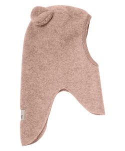 Alternative view of HUTTEliHUT basic ullfleece balaclava med små ører Mahogany Rose
