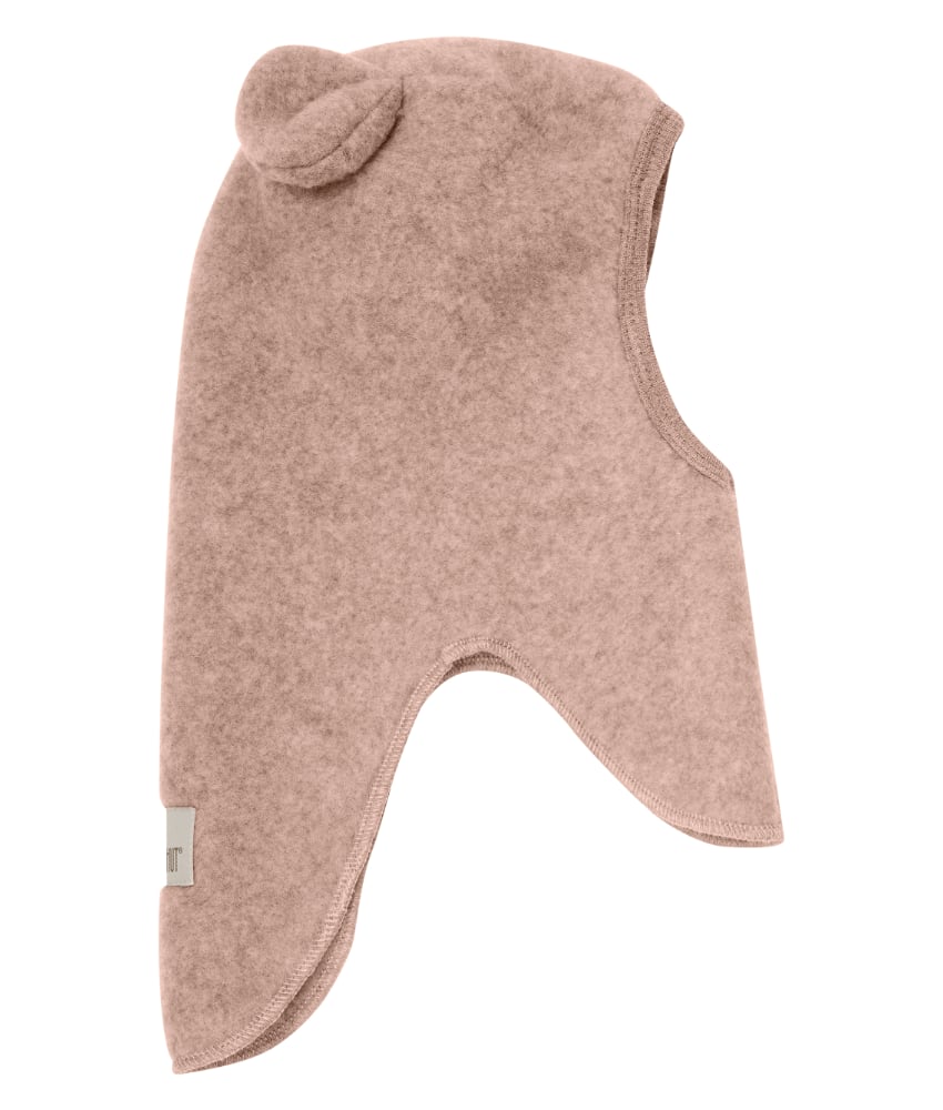 HUTTEliHUT basic ullfleece balaclava med små ører Mahogany Rose - Image 2