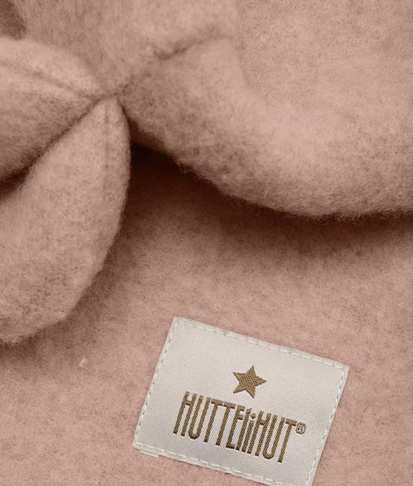 HUTTEliHUT basic ullfleece balaclava med små ører Mahogany Rose - Image 3