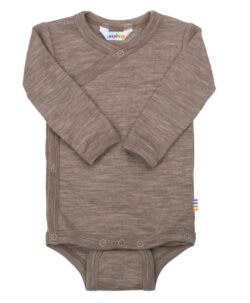 Joha omslagsbody i ull/silke Beige Melange