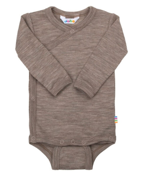 Joha omslagsbody i ull/silke Beige Melange
