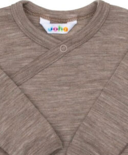 Alternative view of Joha omslagsbody i ull/silke Beige Melange