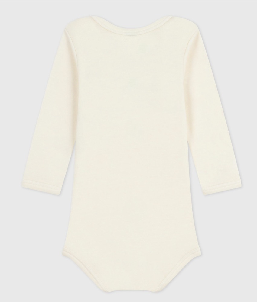 Petit Bateau body ull/bomull ecru - Image 3