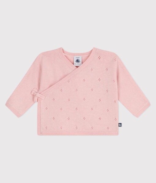 Petit Bateau omslagsjakke ull/bomull joli - Image 3