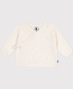 Petit Bateau omslagsjakke ull/bomull marshmallow